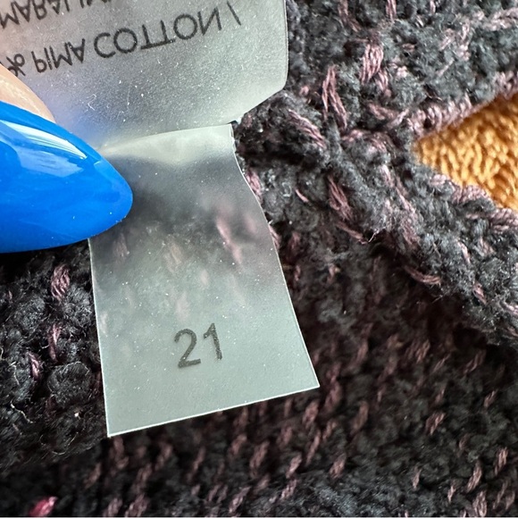 PERUVIAN CONNECTION Wool Serenata Pullover Fringe in Magenta Coral Sage Sz. XL - Picture 12 of 13